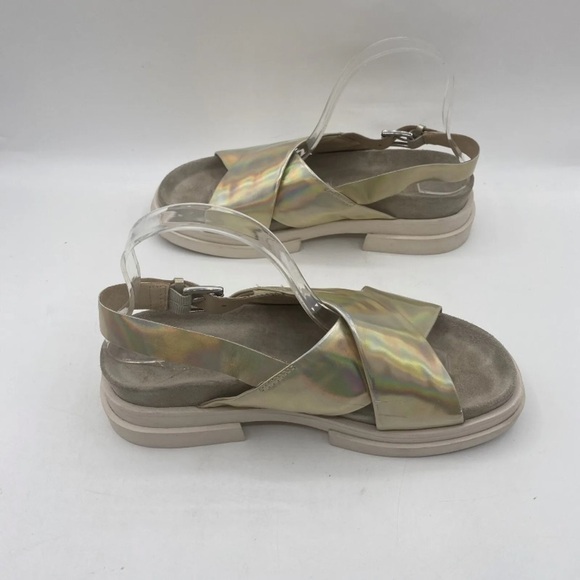 Ash Womens Sue Crossover Metallic Leather Sandals Size 8 (EU 38) - Picture 5 of 7